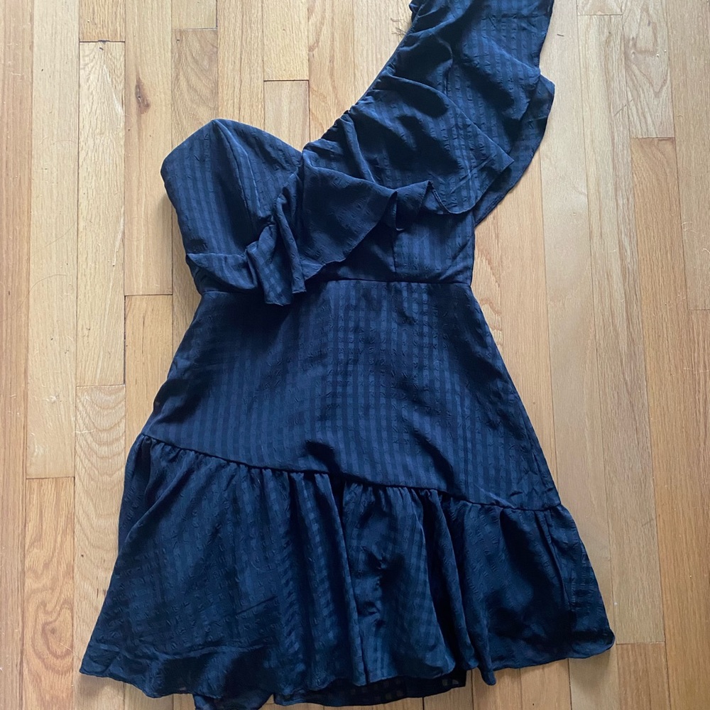 Black one shoulder dress